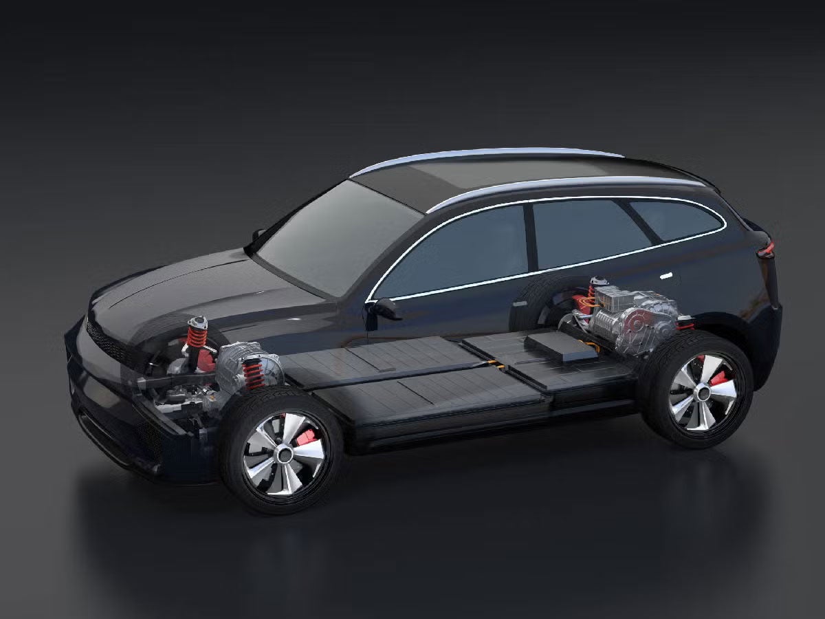 Black electric vehicle 