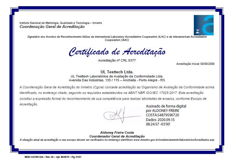 testtech certificado