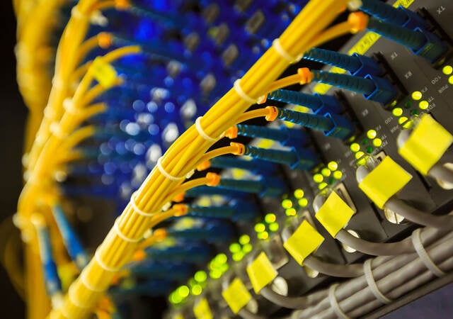 Yellow and blue wires