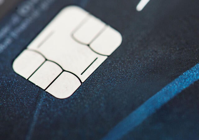 A closeup of a computer chip