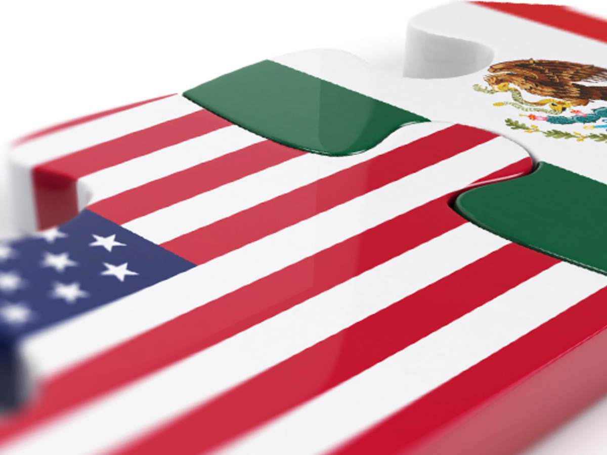 american and mexican flags