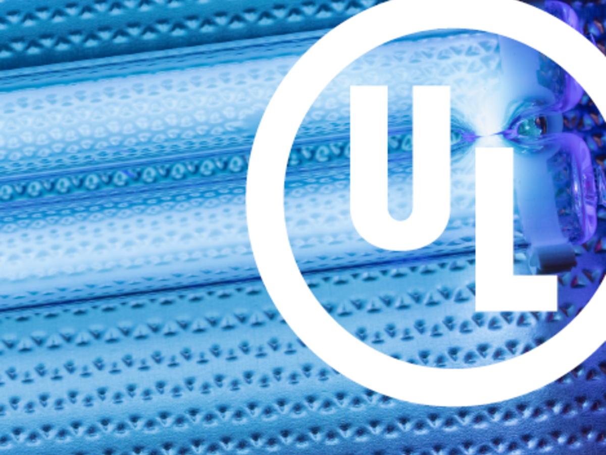 Blue UVC lighting with UL Logo