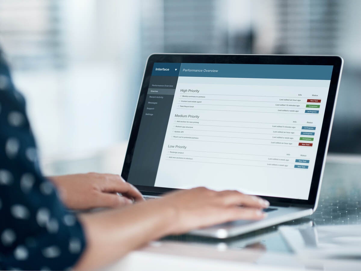 woman testing a laptop