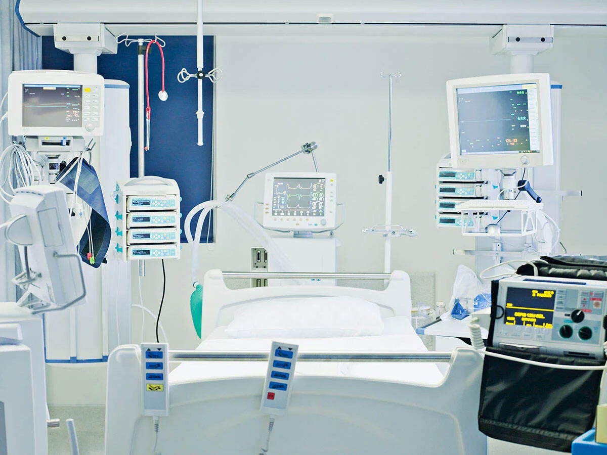 A hospital suite with medical equipment