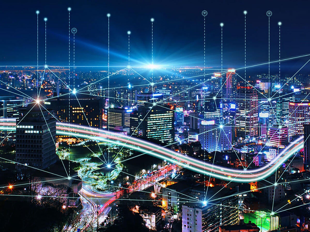 A city at night
