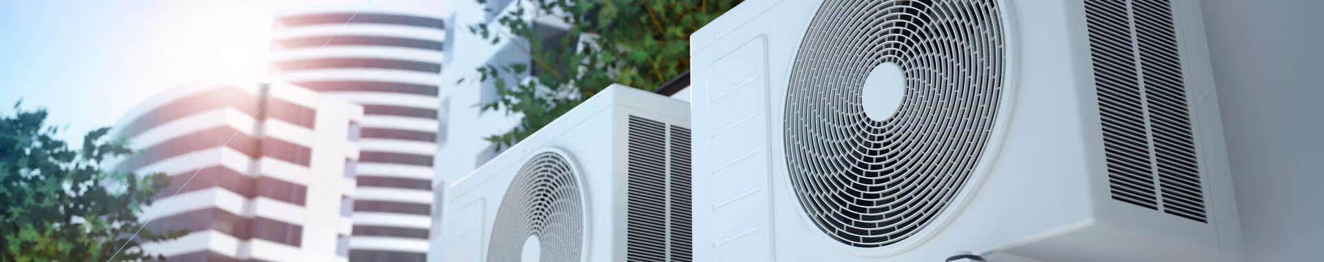 HVAC units on a corporate building