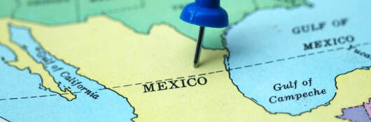 Mexico map with pin ul latam